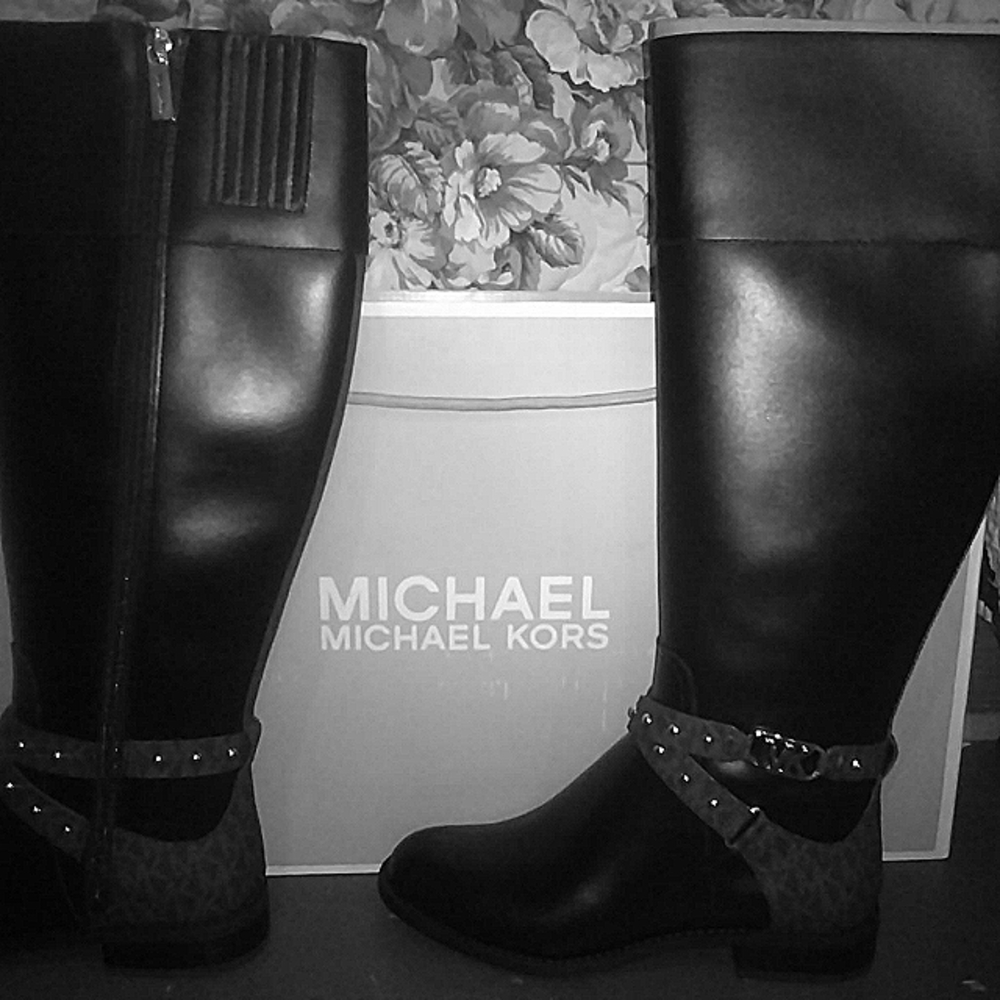 Michael kors Kincaid boots 6.5 black / brown - Picture 1 of 3